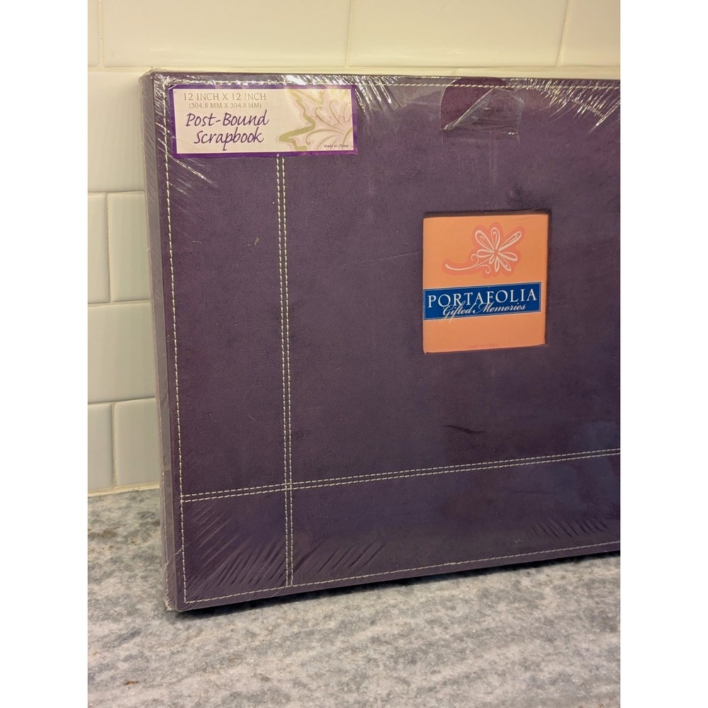 PortaFolia Gifted Memories Postbound Scrapbook Album 12x12 Purple Solid